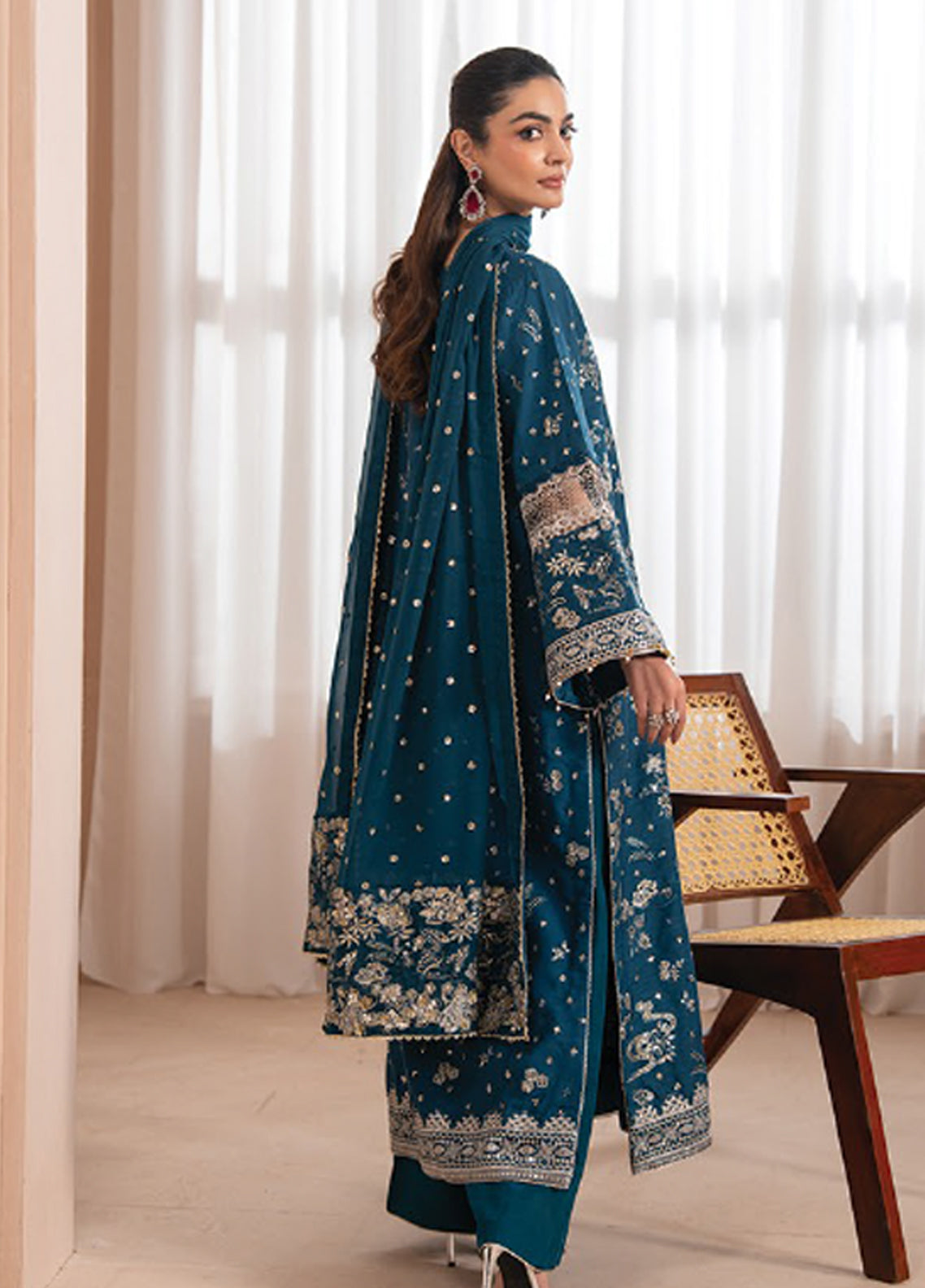 Zaeva By Xenia Formal Embroidered Raw Silk 3 Piece Unstitched Suit XE26ZF D-02 SAZIL Zaeva By Xenia Formal Embroidered Raw Silk 3 Piece Unstitched Suit XE26ZF D-02 SAZIL