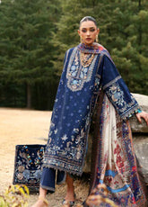 Zaha By Khadijah Shah Embroidered Lawn Suits Unstitched 3 Piece - ZH25NL 12B ZURI