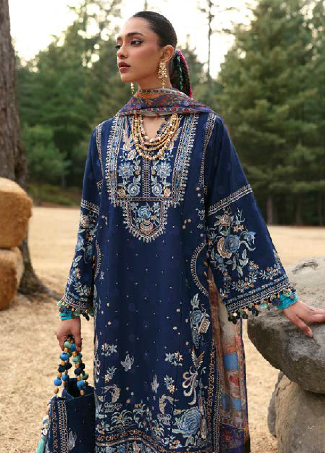 Zaha By Khadijah Shah Embroidered Lawn Suits Unstitched 3 Piece - ZH25NL 12B ZURI Zaha By Khadijah Shah Embroidered Lawn Suits Unstitched 3 Piece - ZH25NL 12B ZURI