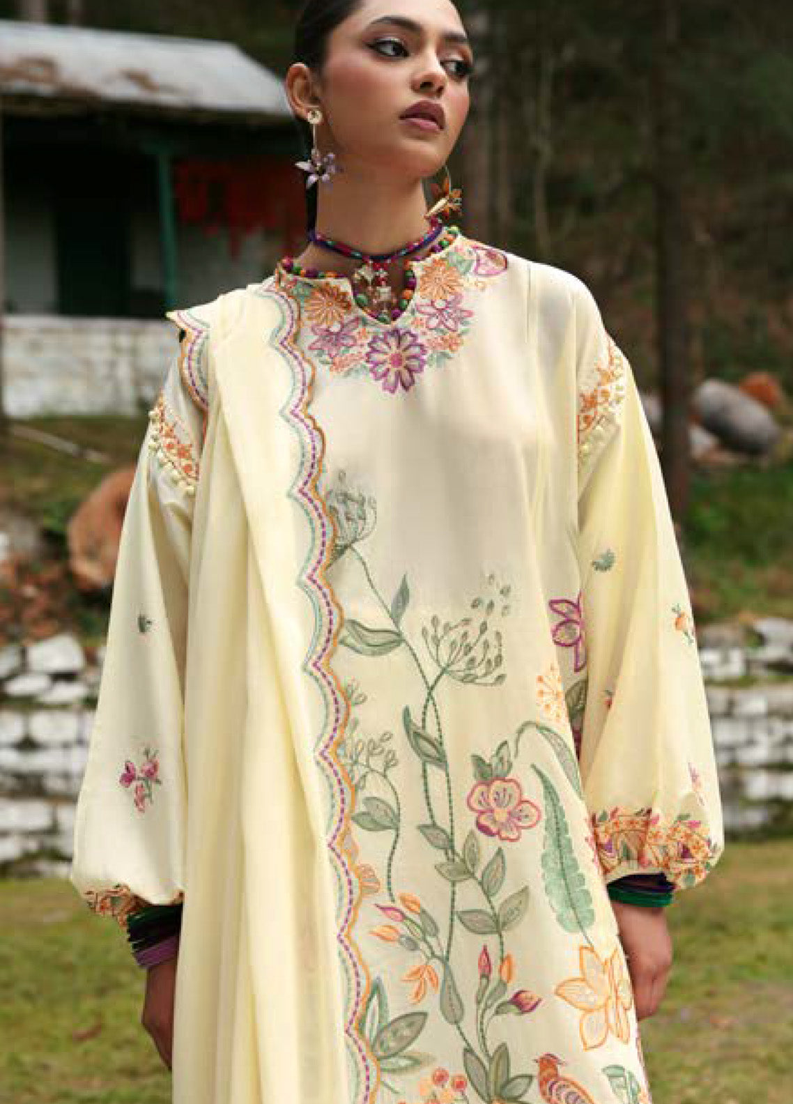 Zaha By Khadijah Shah Embroidered Lawn Suits Unstitched 3 Piece - ZH25NL 13A ZANIA Zaha By Khadijah Shah Embroidered Lawn Suits Unstitched 3 Piece - ZH25NL 13A ZANIA