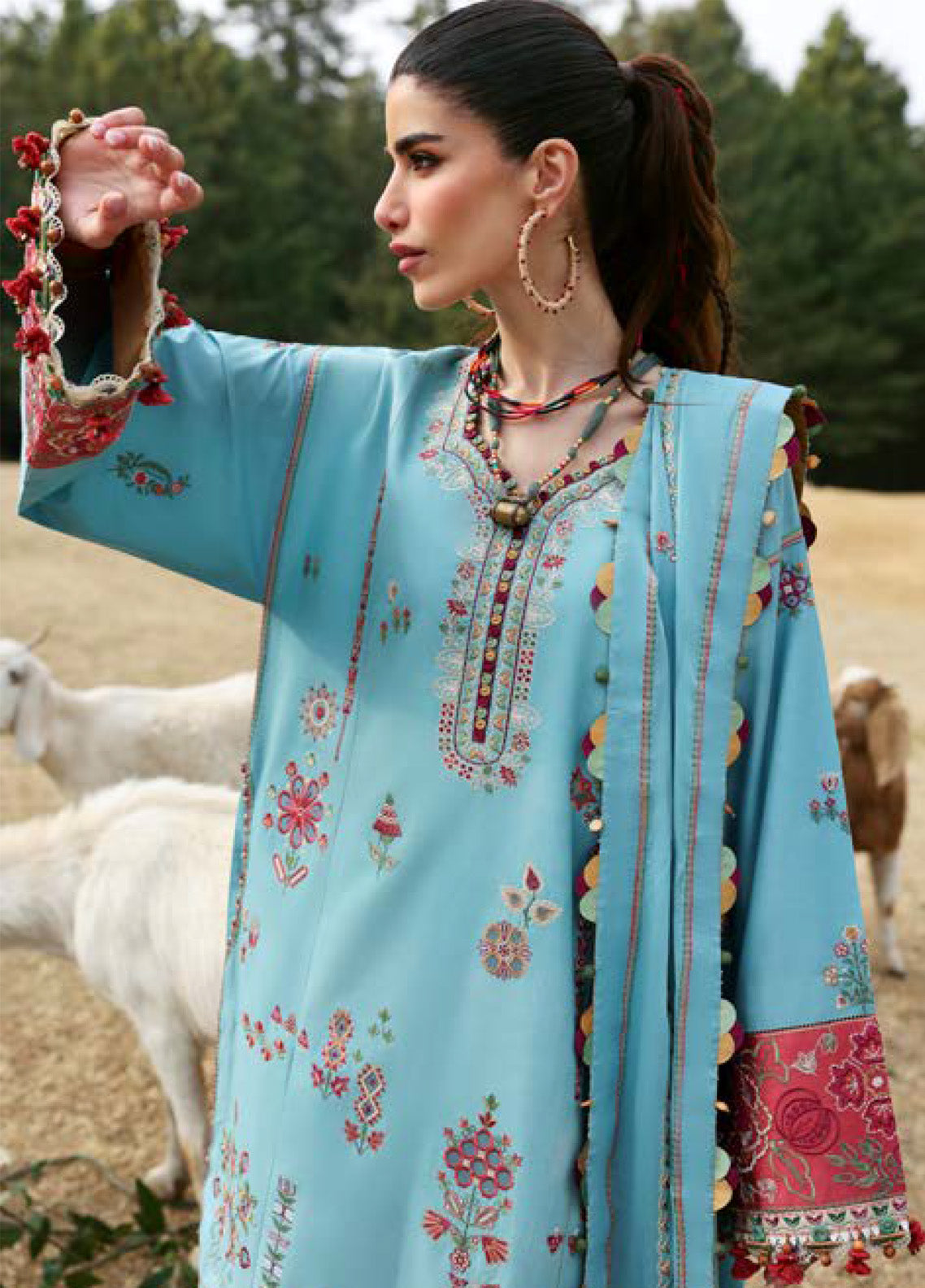 Zaha By Khadijah Shah Embroidered Lawn Suits Unstitched 3 Piece - ZH25NL 14A RHEA Zaha By Khadijah Shah Embroidered Lawn Suits Unstitched 3 Piece - ZH25NL 14A RHEA