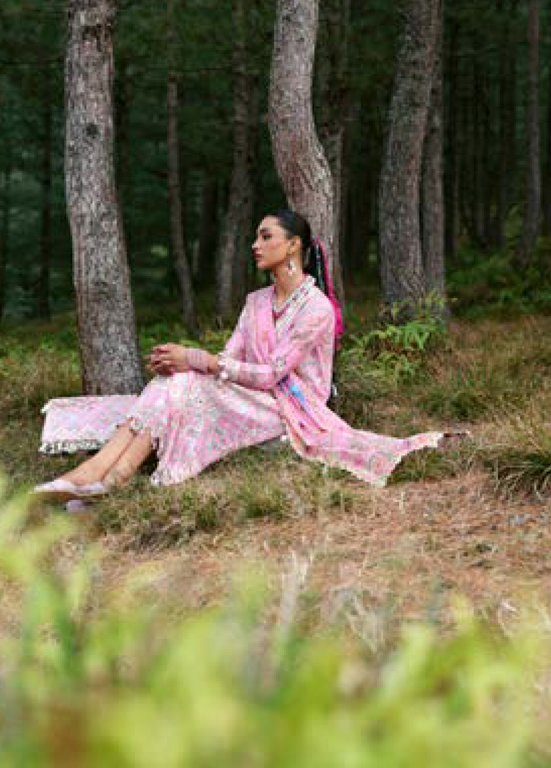 Zaha By Khadijah Shah Embroidered Lawn Suits Unstitched 3 Piece - ZH25NL 1A ZAYANA Zaha By Khadijah Shah Embroidered Lawn Suits Unstitched 3 Piece - ZH25NL 1A ZAYANA