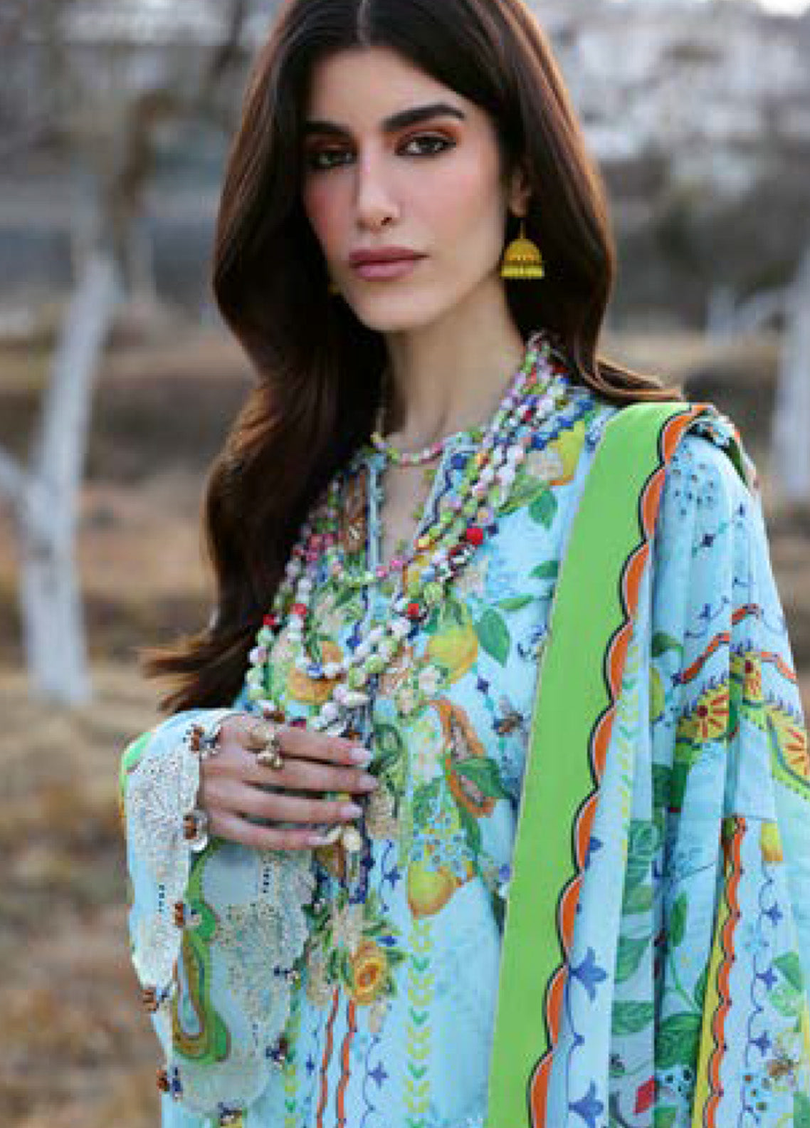 Zaha By Khadijah Shah Embroidered Lawn Suits Unstitched 3 Piece - ZH25NL 4B DAHLIA Zaha By Khadijah Shah Embroidered Lawn Suits Unstitched 3 Piece - ZH25NL 4B DAHLIA