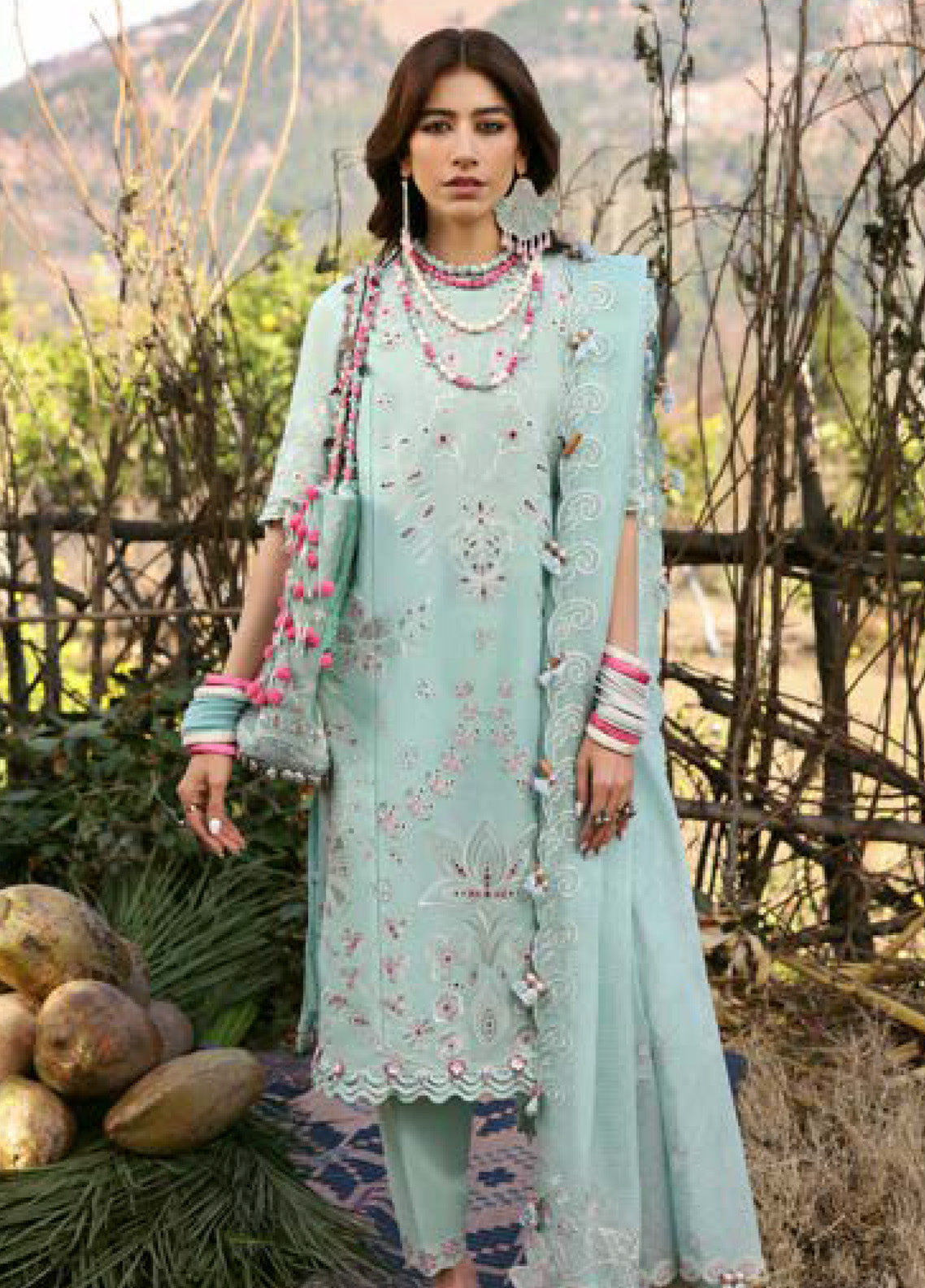 Zaha By Khadijah Shah Embroidered Lawn Suits Unstitched 3 Piece - ZH25NL 5A AABROO Zaha By Khadijah Shah Embroidered Lawn Suits Unstitched 3 Piece - ZH25NL 5A AABROO