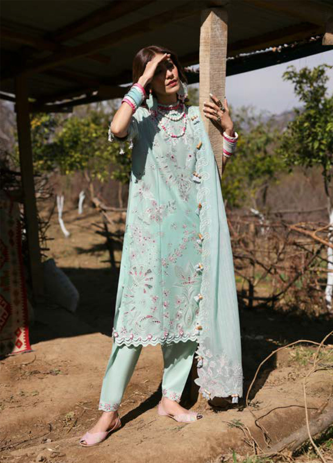 Zaha By Khadijah Shah Embroidered Lawn Suits Unstitched 3 Piece - ZH25NL 5A AABROO Zaha By Khadijah Shah Embroidered Lawn Suits Unstitched 3 Piece - ZH25NL 5A AABROO