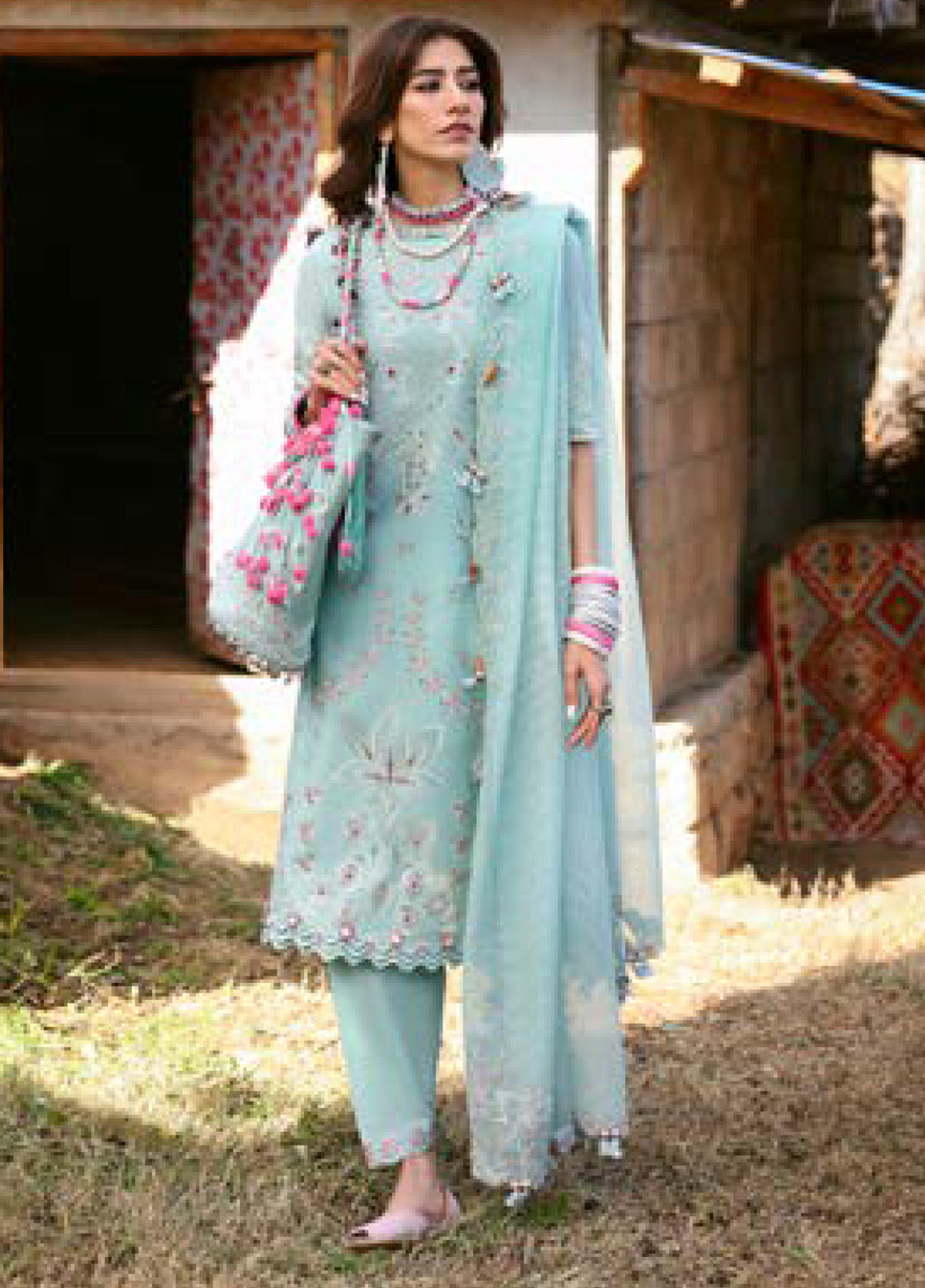 Zaha By Khadijah Shah Embroidered Lawn Suits Unstitched 3 Piece - ZH25NL 5A AABROO Zaha By Khadijah Shah Embroidered Lawn Suits Unstitched 3 Piece - ZH25NL 5A AABROO