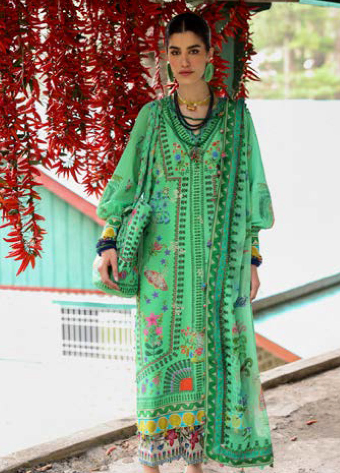 Zaha By Khadijah Shah Embroidered Lawn Suits Unstitched 3 Piece - ZH25NL 6A AMANI Zaha By Khadijah Shah Embroidered Lawn Suits Unstitched 3 Piece - ZH25NL 6A AMANI