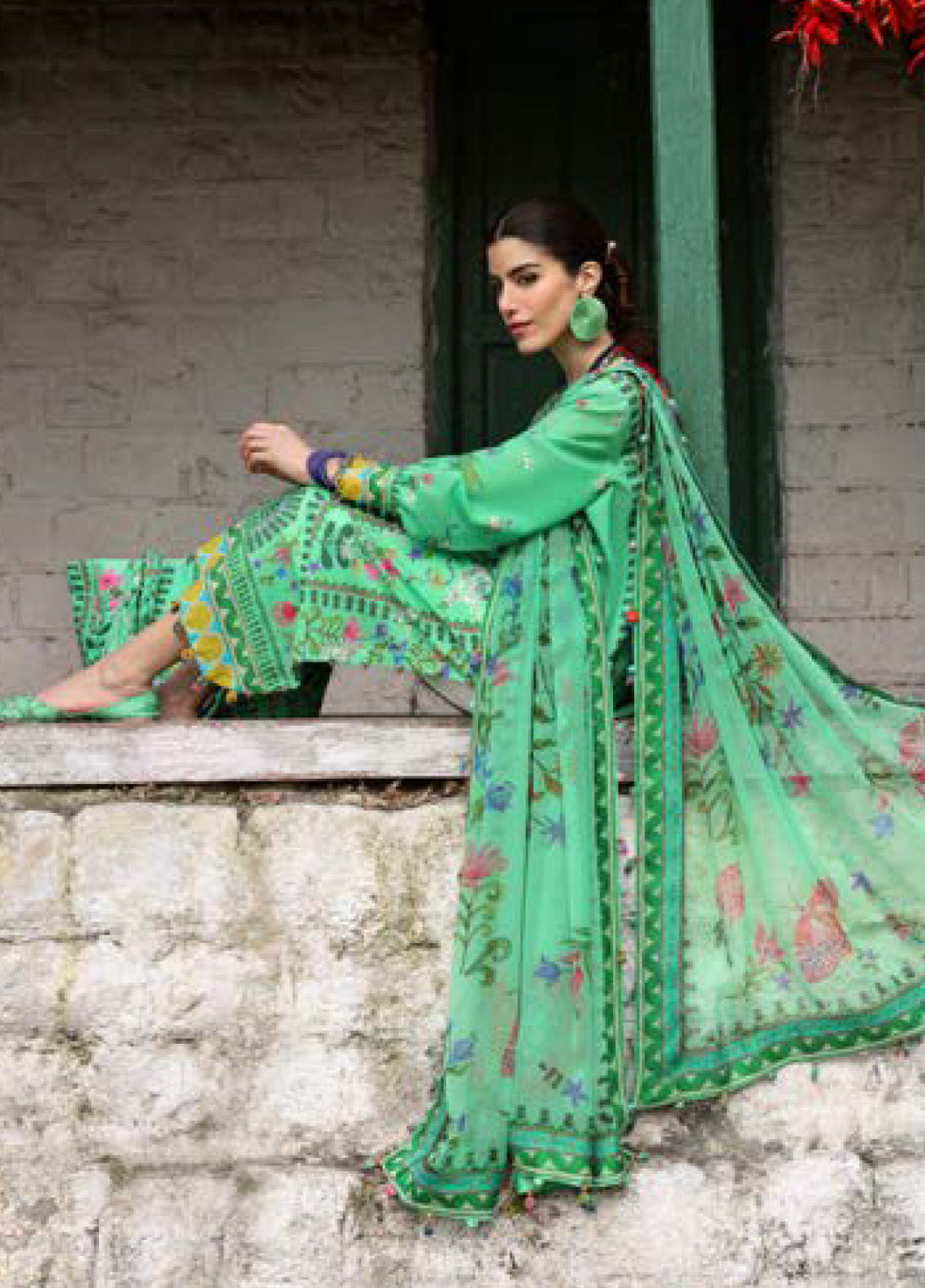 Zaha By Khadijah Shah Embroidered Lawn Suits Unstitched 3 Piece - ZH25NL 6A AMANI Zaha By Khadijah Shah Embroidered Lawn Suits Unstitched 3 Piece - ZH25NL 6A AMANI