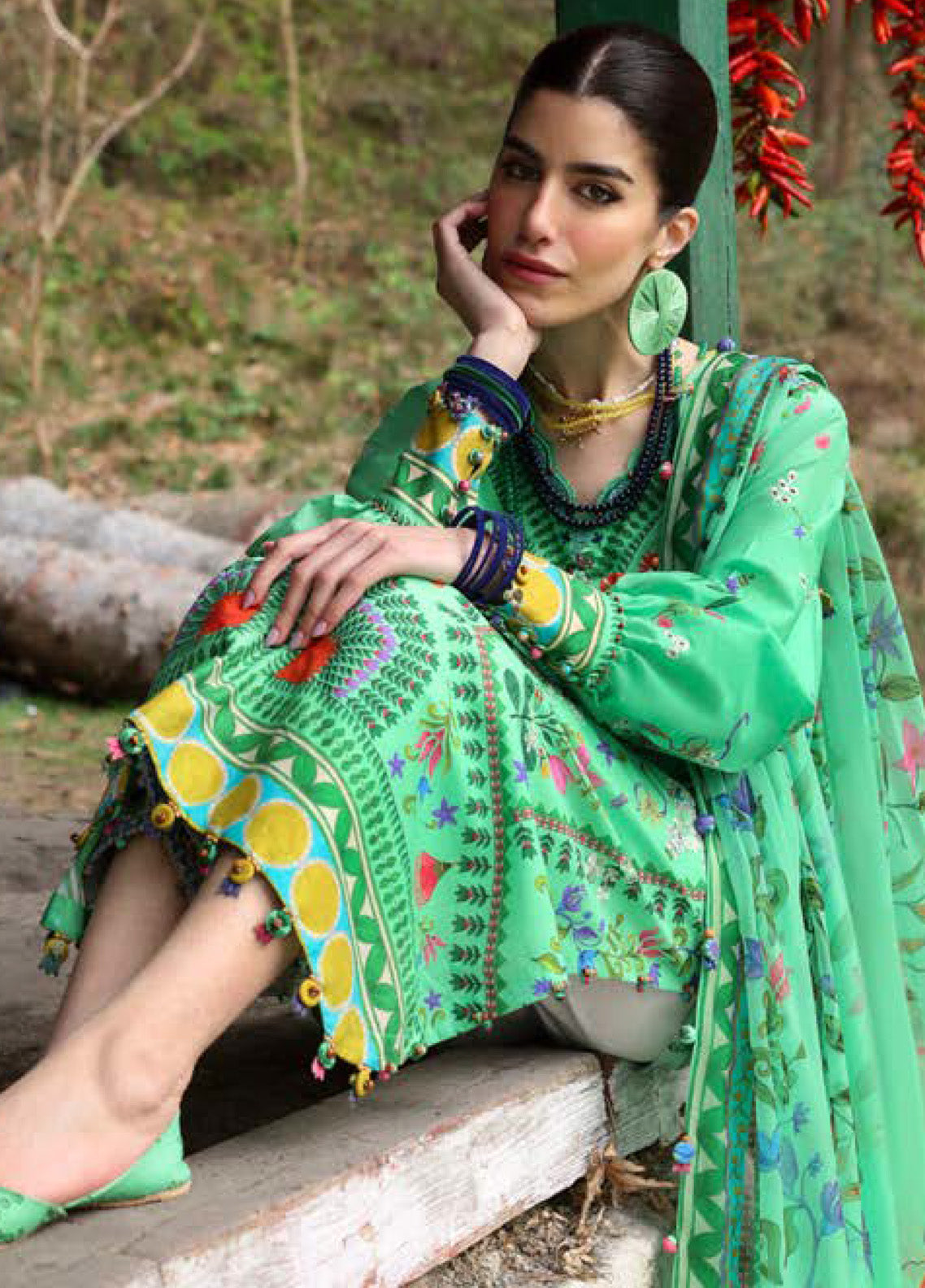 Zaha By Khadijah Shah Embroidered Lawn Suits Unstitched 3 Piece - ZH25NL 6A AMANI Zaha By Khadijah Shah Embroidered Lawn Suits Unstitched 3 Piece - ZH25NL 6A AMANI