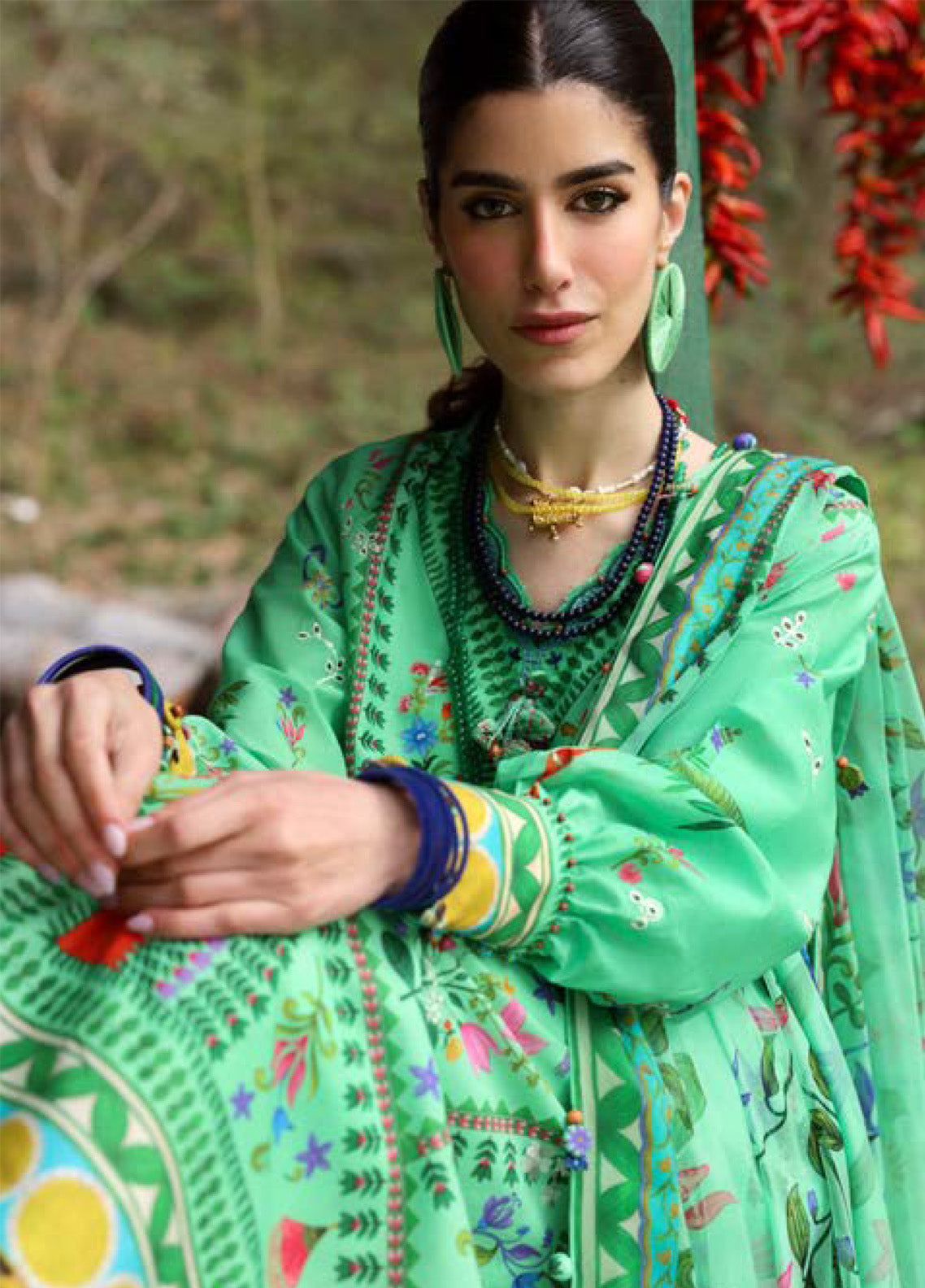 Zaha By Khadijah Shah Embroidered Lawn Suits Unstitched 3 Piece - ZH25NL 6A AMANI Zaha By Khadijah Shah Embroidered Lawn Suits Unstitched 3 Piece - ZH25NL 6A AMANI