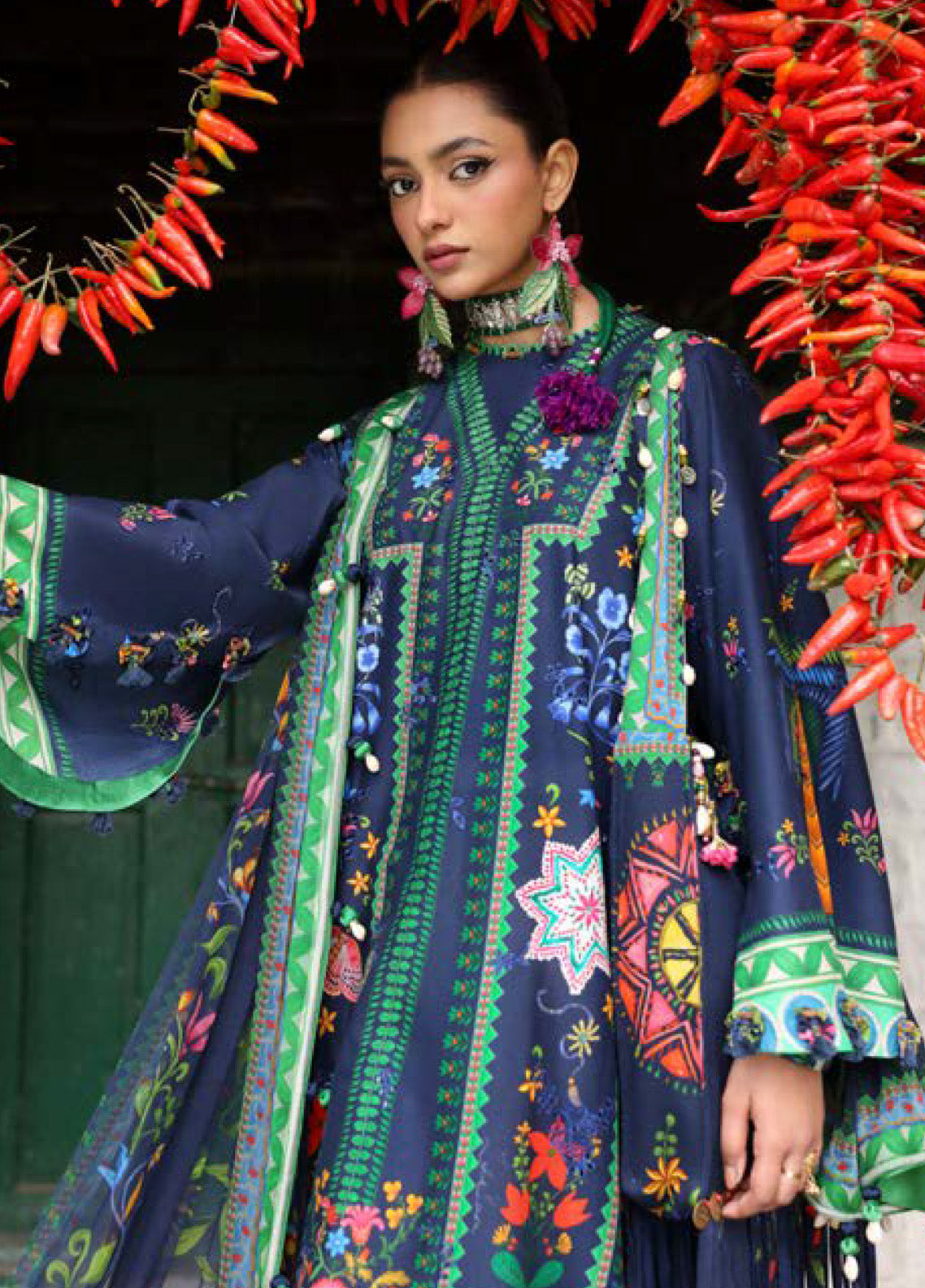 Zaha By Khadijah Shah Embroidered Lawn Suits Unstitched 3 Piece - ZH25NL 6B AMANI Zaha By Khadijah Shah Embroidered Lawn Suits Unstitched 3 Piece - ZH25NL 6B AMANI