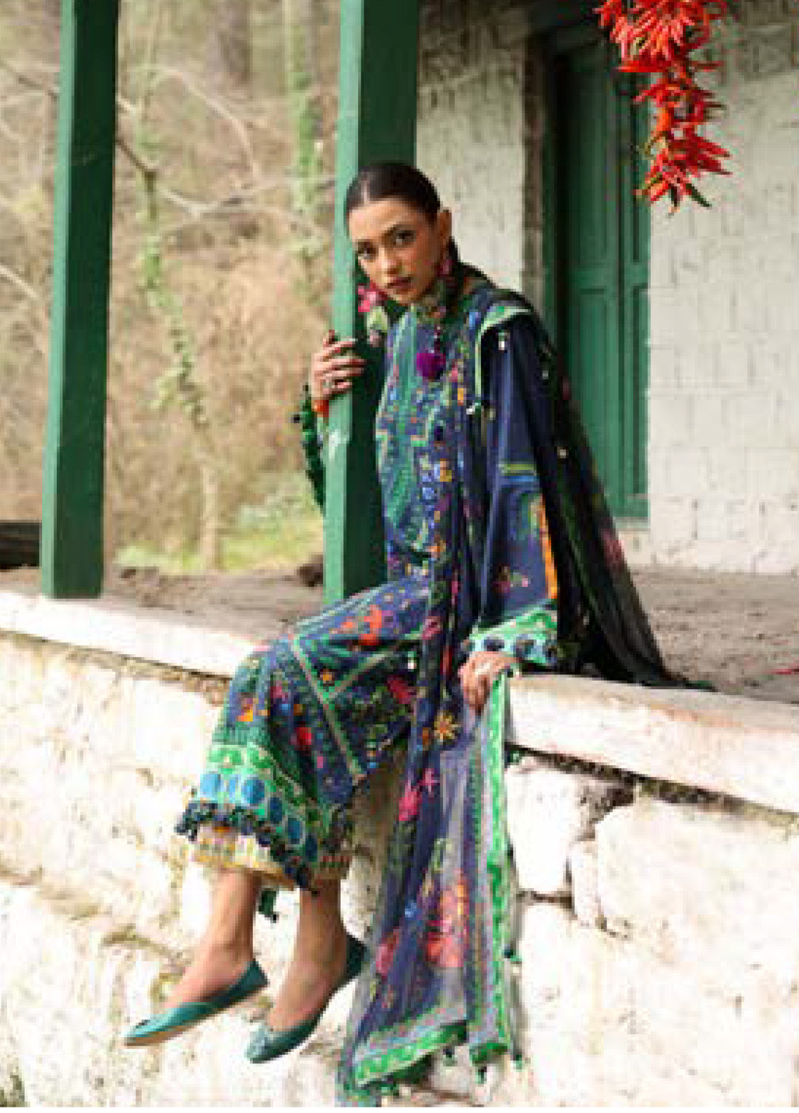 Zaha By Khadijah Shah Embroidered Lawn Suits Unstitched 3 Piece - ZH25NL 6B AMANI Zaha By Khadijah Shah Embroidered Lawn Suits Unstitched 3 Piece - ZH25NL 6B AMANI