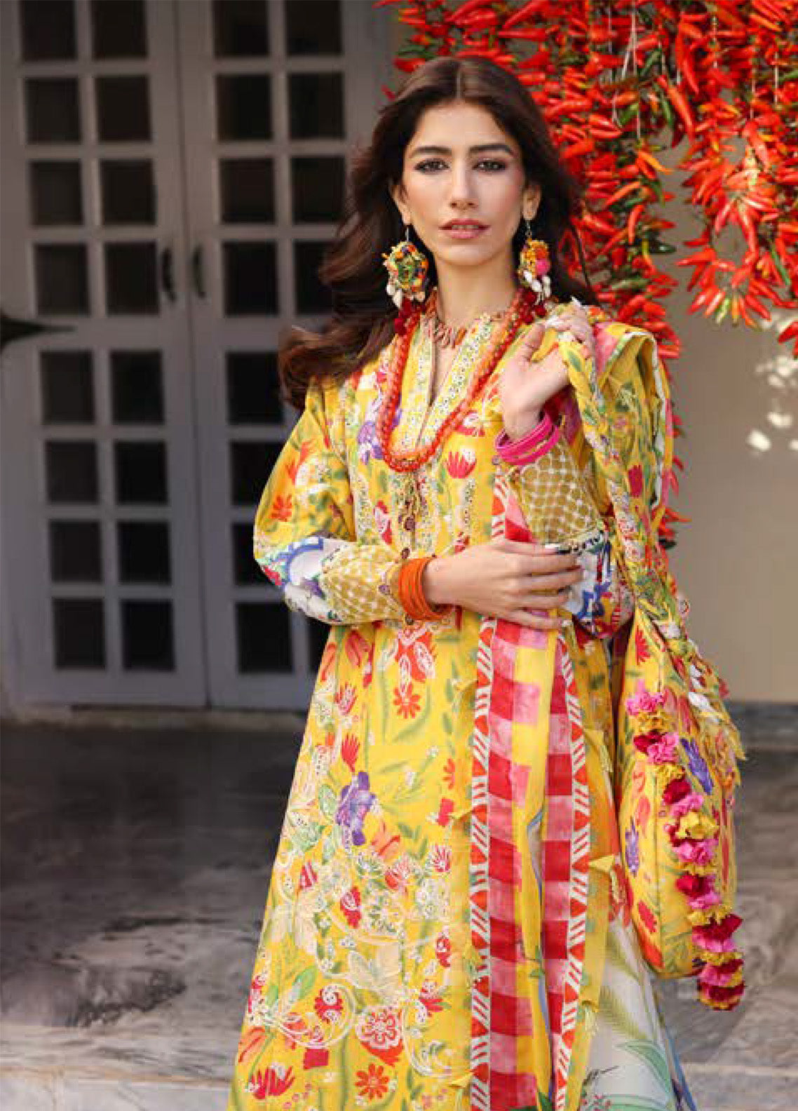 Zaha By Khadijah Shah Embroidered Lawn Suits Unstitched 3 Piece - ZH25NL 8A ZARAAH Zaha By Khadijah Shah Embroidered Lawn Suits Unstitched 3 Piece - ZH25NL 8A ZARAAH