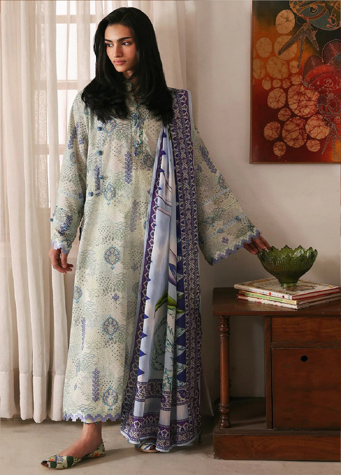 Zaha By Khadijah Shah Amaya Printed Lawn 3 Piece Unstitched Suits ZH26AP D-APL-06 LILIA Zaha By Khadijah Shah Amaya Printed Lawn 3 Piece Unstitched Suits ZH26AP D-APL-06 LILIA