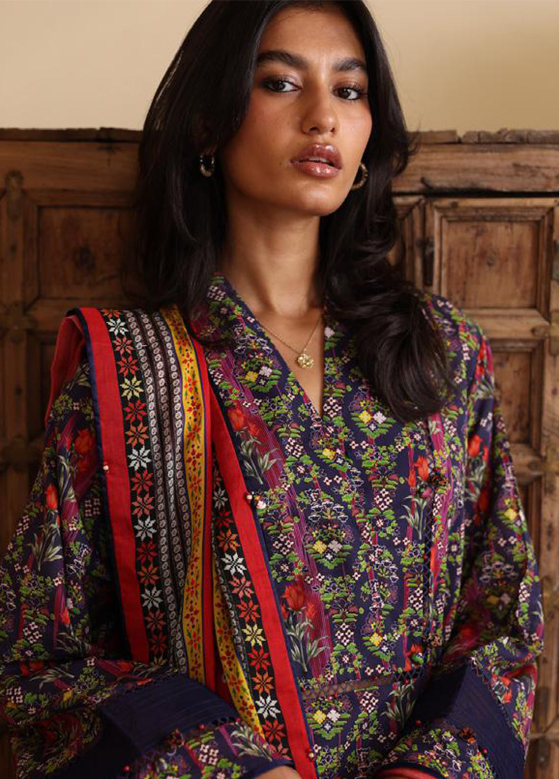 Zaha By Khadijah Shah Amaya Printed Lawn 3 Piece Unstitched Suits ZH26AP D-APL-08 VEDA Zaha By Khadijah Shah Amaya Printed Lawn 3 Piece Unstitched Suits ZH26AP D-APL-08 VEDA