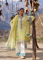 Zaha By Khadijah Shah Meili Festive Embroidered Lawn 3 Piece Unstitched Suits ZH26ML D-1A RUIMEI