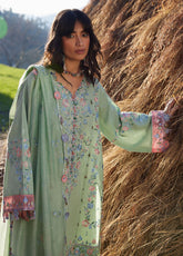 Zaha By Khadijah Shah Meili Festive Embroidered Lawn 3 Piece Unstitched Suits ZH26ML D-1B RUIMEI