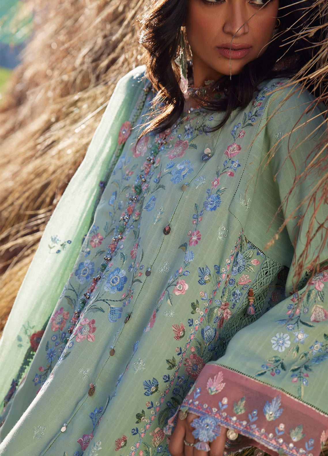 Zaha By Khadijah Shah Meili Festive Embroidered Lawn 3 Piece Unstitched Suits ZH26ML D-1B RUIMEI Zaha By Khadijah Shah Meili Festive Embroidered Lawn 3 Piece Unstitched Suits ZH26ML D-1B RUIMEI