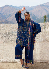 Zaha By Khadijah Shah Meili Festive Embroidered Lawn 3 Piece Unstitched Suits ZH26ML D-8A CAI FENG