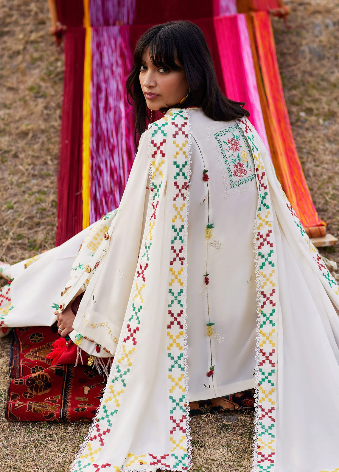 Zaha By Khadijah Shah Meili Festive Embroidered Lawn 3 Piece Unstitched Suits ZH26ML D-8B CAI FENG Zaha By Khadijah Shah Meili Festive Embroidered Lawn 3 Piece Unstitched Suits ZH26ML D-8B CAI FENG