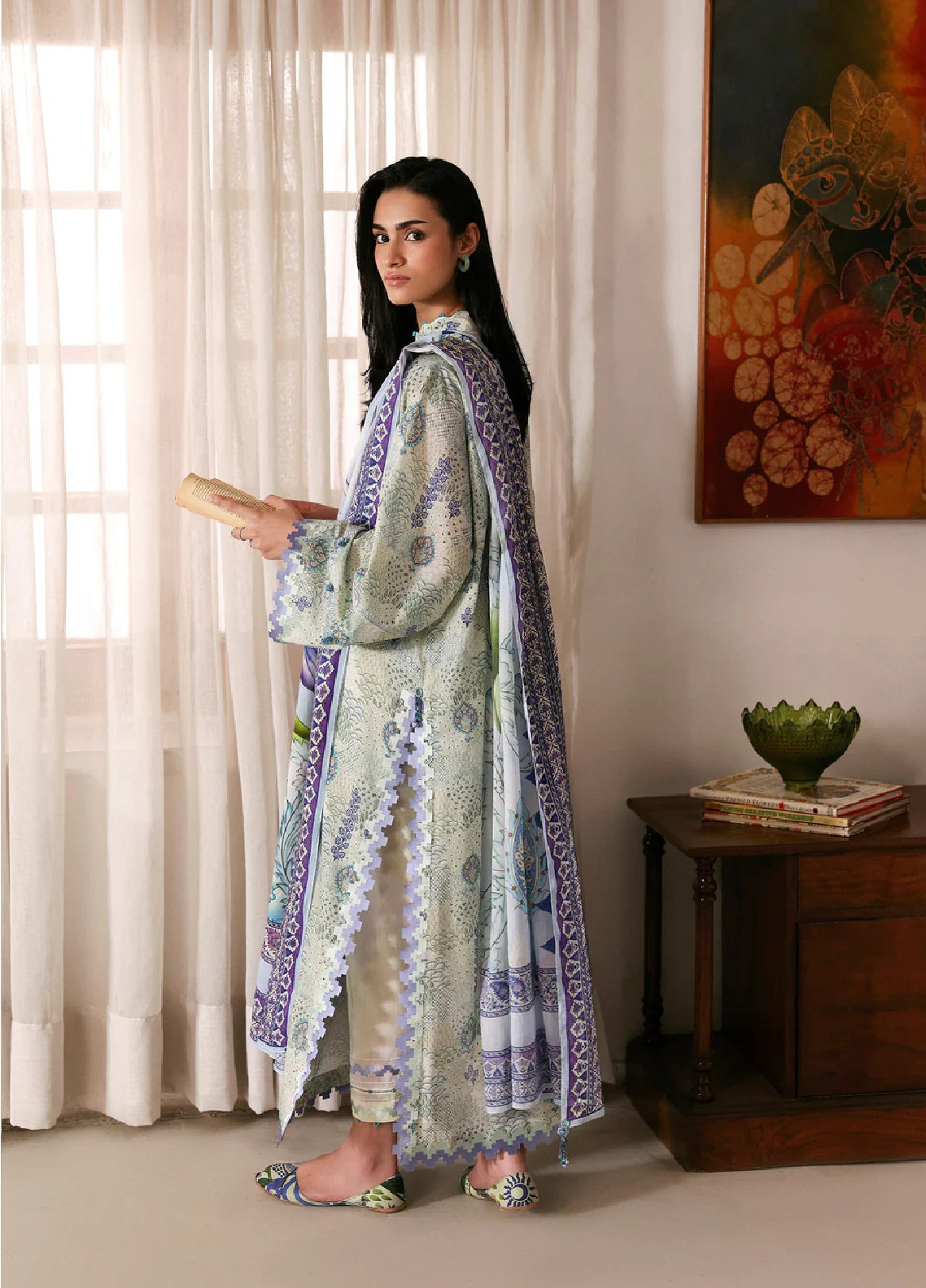 Zaha By Khadijah Shah Printed Lawn 3 Piece Unstitched Suits ZH26AP D-APL-06 LILIA Zaha By Khadijah Shah Printed Lawn 3 Piece Unstitched Suits ZH26AP D-APL-06 LILIA
