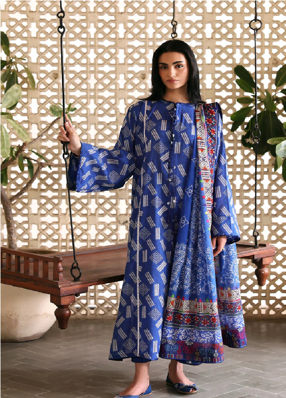 Zaha By Khadijah Shah Printed Lawn 3 Piece Unstitched Suits ZH26AP D-APL-09 ZARIA Zaha By Khadijah Shah Printed Lawn 3 Piece Unstitched Suits ZH26AP D-APL-09 ZARIA