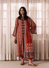 Zaha By Khadijah Shah Printed Lawn 3 Piece Unstitched Suits ZH26AP D-APL-10 ZAREEN