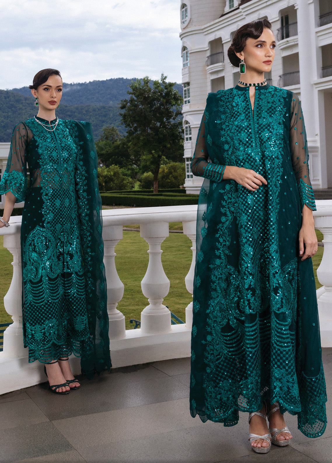 Zainab Chottani Embroidered Organza Suits Unstitched 3 Piece - ZC24WF 01 ZEINA Zainab Chottani Embroidered Organza Suits Unstitched 3 Piece - ZC24WF 01 ZEINA