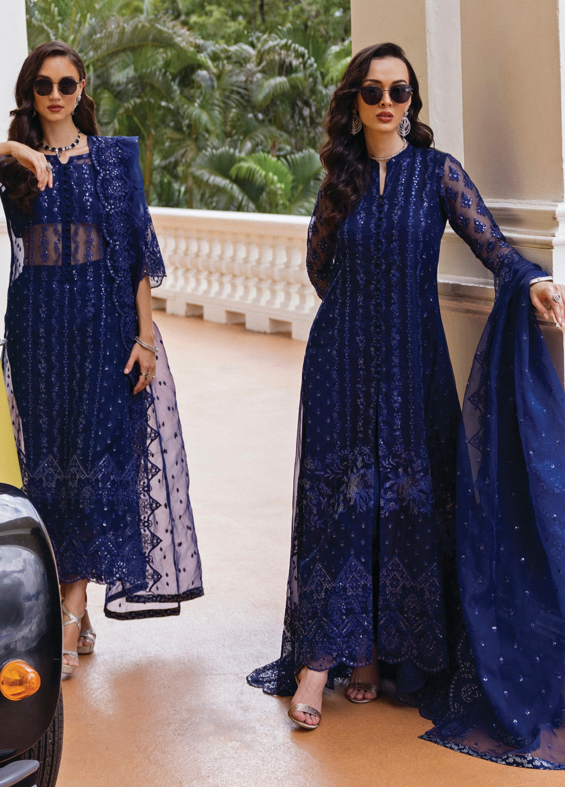 Zainab Chottani Embroidered Organza Suits Unstitched 3 Piece - ZC24WF 02 ECLAT Zainab Chottani Embroidered Organza Suits Unstitched 3 Piece - ZC24WF 02 ECLAT