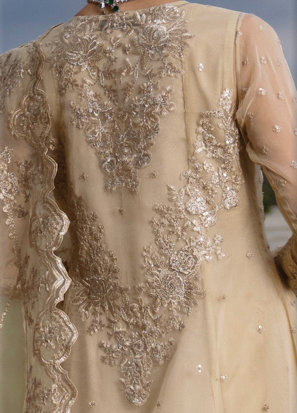 Zainab Chottani Embroidered Organza Suits Unstitched 3 Piece - ZC24WF 04 IVANA Zainab Chottani Embroidered Organza Suits Unstitched 3 Piece - ZC24WF 04 IVANA