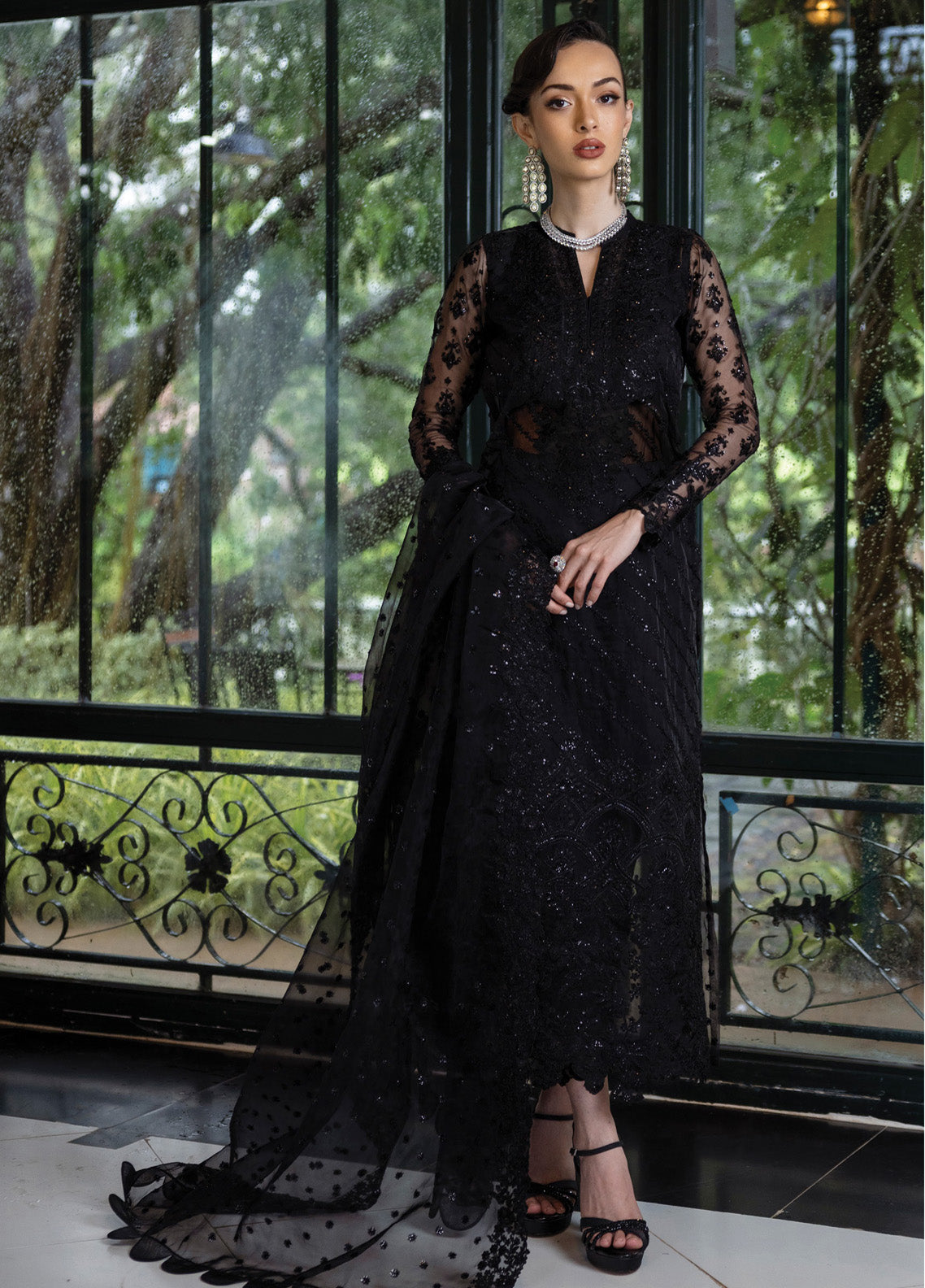 Zainab Chottani Embroidered Organza Suits Unstitched 3 Piece - ZC24WF 06 DOREE Zainab Chottani Embroidered Organza Suits Unstitched 3 Piece - ZC24WF 06 DOREE