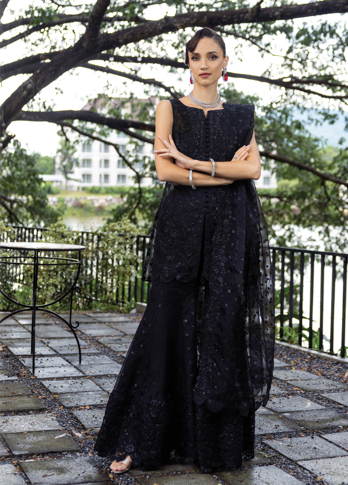 Zainab Chottani Embroidered Organza Suits Unstitched 3 Piece - ZC24WF 06 DOREE Zainab Chottani Embroidered Organza Suits Unstitched 3 Piece - ZC24WF 06 DOREE