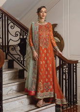 Zainab Chottani Embroidered Organza Suits Unstitched 3 Piece - ZC24WF 07 OMBRE