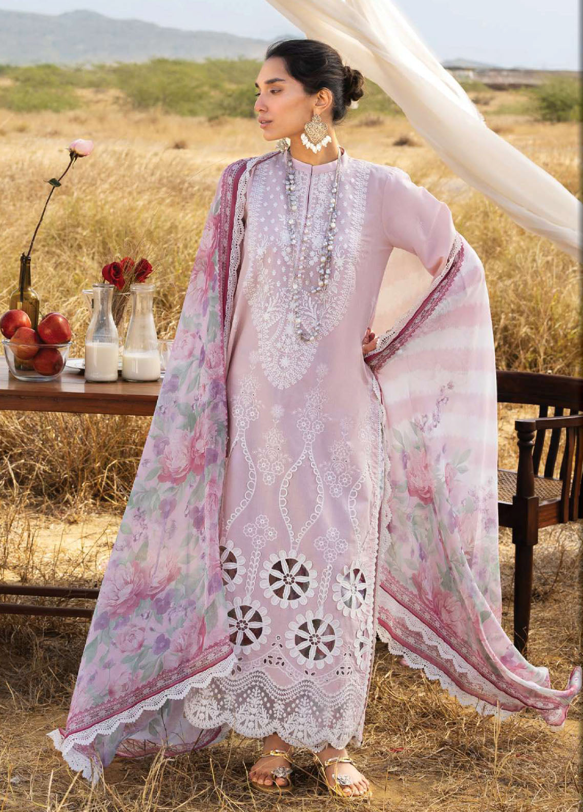 Zainab Chottani Luxury Embroidered Lawn 3 Piece Unstitched Suit ZC26SS D-01 AURELIA Zainab Chottani Luxury Embroidered Lawn 3 Piece Unstitched Suit ZC26SS D-01 AURELIA