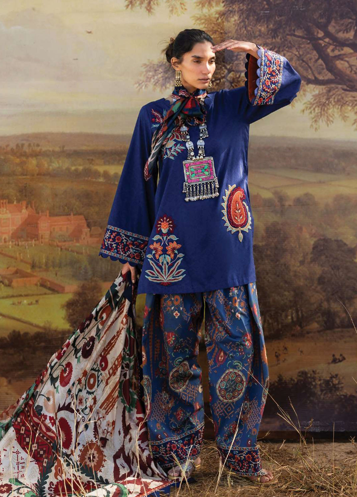 Zainab Chottani Luxury Embroidered Lawn 3 Piece Unstitched Suit ZC26SS D-06 ELARA Zainab Chottani Luxury Embroidered Lawn 3 Piece Unstitched Suit ZC26SS D-06 ELARA