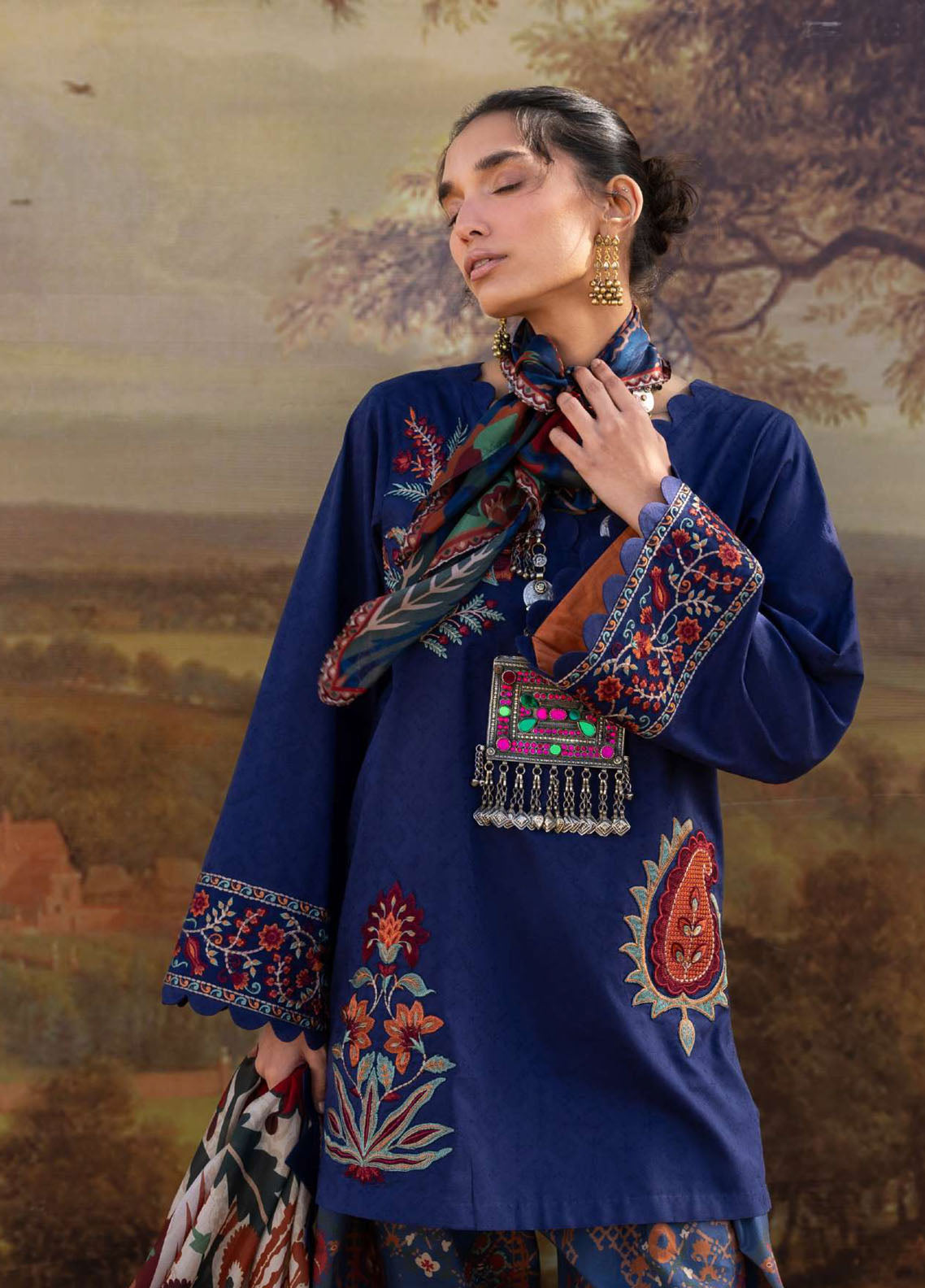 Zainab Chottani Luxury Embroidered Lawn 3 Piece Unstitched Suit ZC26SS D-06 ELARA Zainab Chottani Luxury Embroidered Lawn 3 Piece Unstitched Suit ZC26SS D-06 ELARA