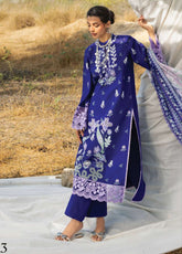 Zainab Chottani Luxury Embroidered Lawn 3 Piece Unstitched Suit ZC26SS D-13 VIOLA