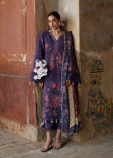 Zan By Hussain Rehar Embroidered Lawn 3 Piece Unstitched Suit HR26ZSS D-MOR