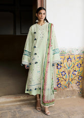 Zan By Hussain Rehar Embroidered Lawn 3 Piece Unstitched Suit HR26ZSS D-NANE