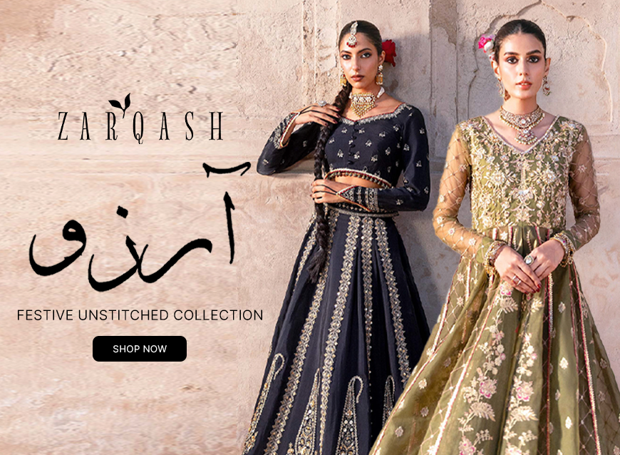 Arzoo By Zarqash Festive Unstitched Collection 2025 Royal Fashion