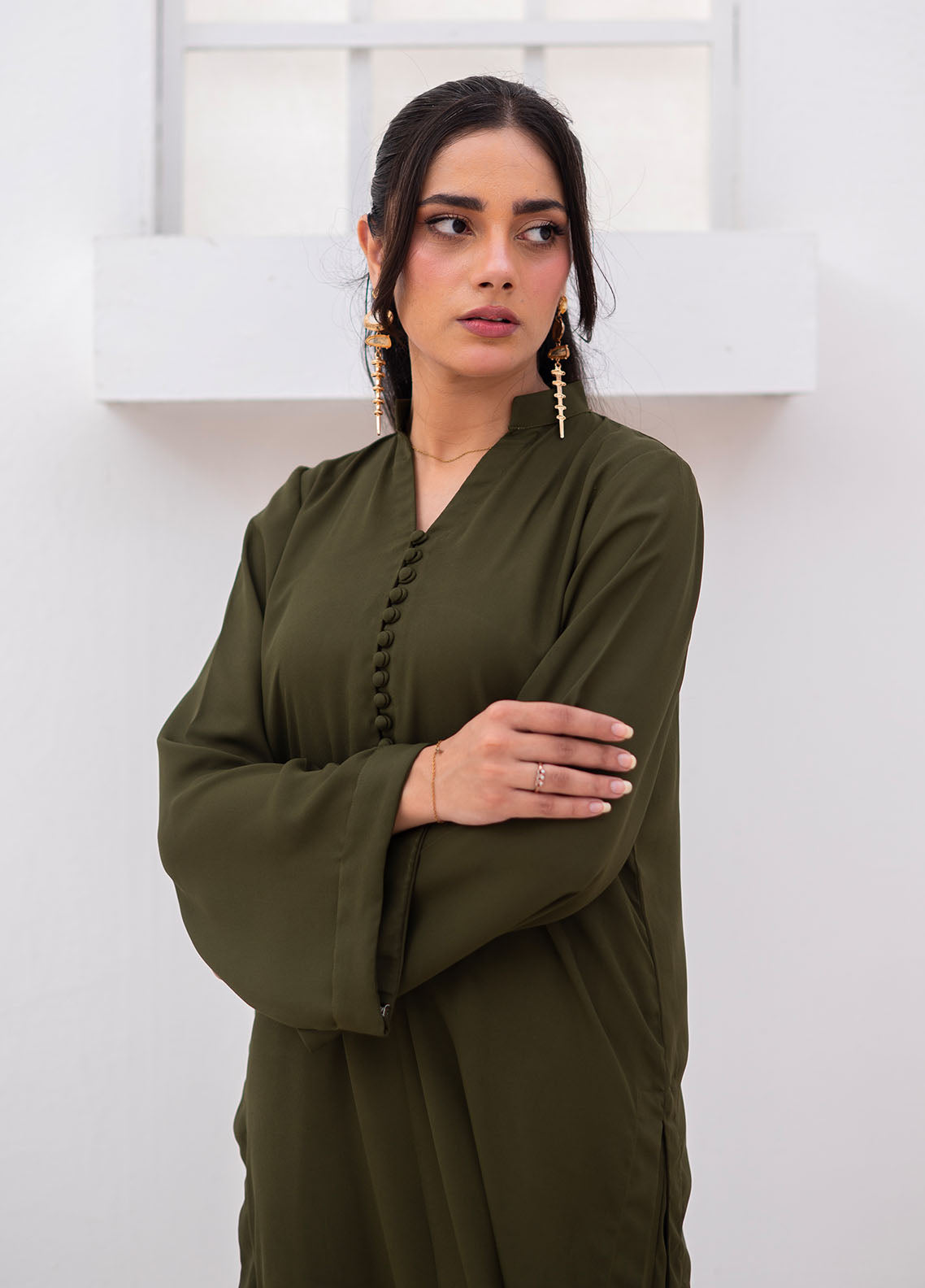 Zauk Solid Coords Plain Jorjet 2 Piece Stitched Shirt Trouser ZK26SJ D-05 OLIVE GREEN Zauk Solid Coords Plain Jorjet 2 Piece Stitched Shirt Trouser ZK26SJ D-05 OLIVE GREEN