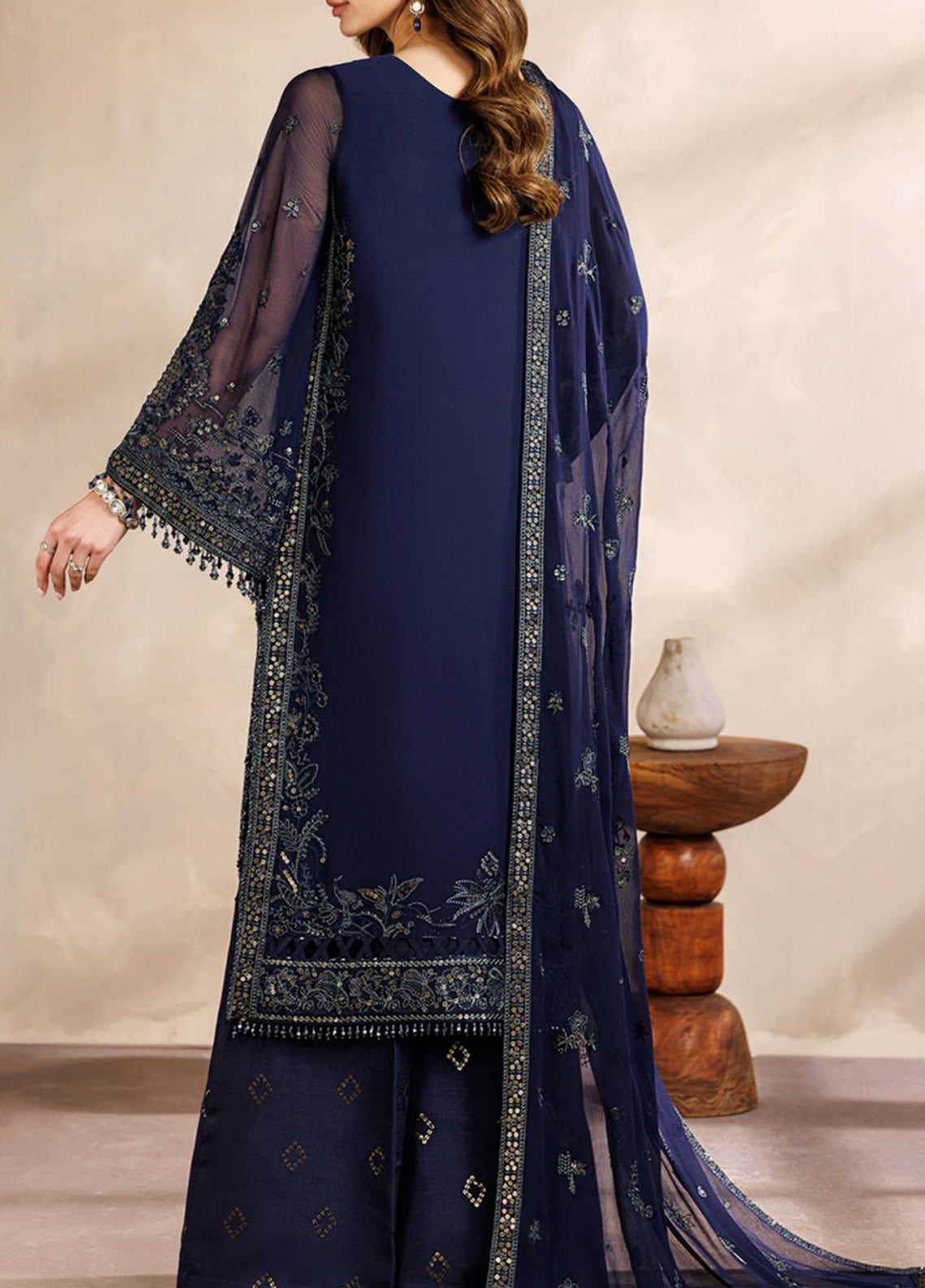 Zayrah By Zarif Formals Embroidered Chiffon 3 Piece Unstitched Suit ZF26ZF D-ZYR-07 AFSHAAN Zayrah By Zarif Formals Embroidered Chiffon 3 Piece Unstitched Suit ZF26ZF D-ZYR-07 AFSHAAN