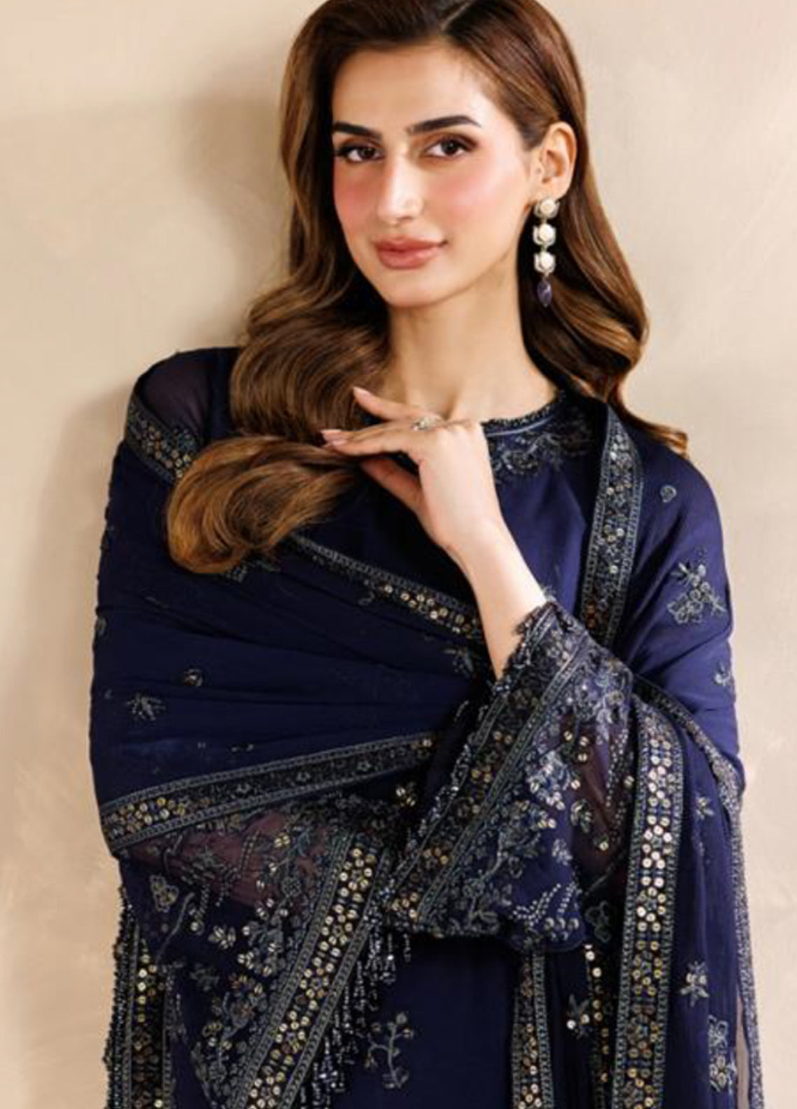Zayrah By Zarif Formals Embroidered Chiffon 3 Piece Unstitched Suit ZF26ZF D-ZYR-07 AFSHAAN Zayrah By Zarif Formals Embroidered Chiffon 3 Piece Unstitched Suit ZF26ZF D-ZYR-07 AFSHAAN