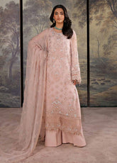Zebaish by Lavish Premium Embroidered Chiffon Suits Unstitched 3 Piece - LP24ZC 02 LINEN