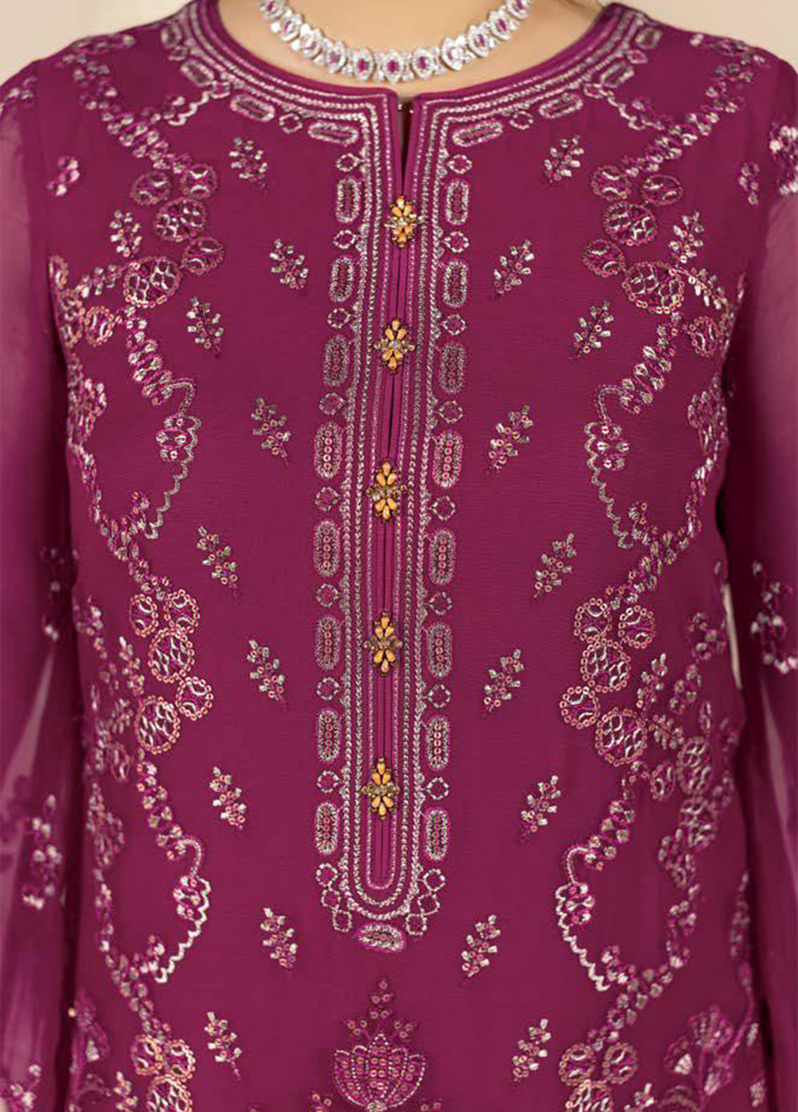 Zeenat By Flossie Kuch Khas Embroidered Chiffon 3 Piece Unstitched Suit FL26NV17 D-ZE-102 Zeenat By Flossie Kuch Khas Embroidered Chiffon 3 Piece Unstitched Suit FL26NV17 D-ZE-102