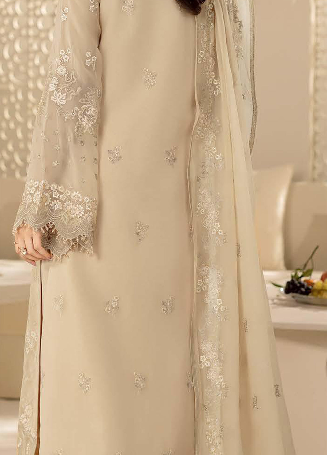 Zeenat By Flossie Kuch Khas Embroidered Chiffon 3 Piece Unstitched Suit FL26NV17 D-ZE-107 Zeenat By Flossie Kuch Khas Embroidered Chiffon 3 Piece Unstitched Suit FL26NV17 D-ZE-107