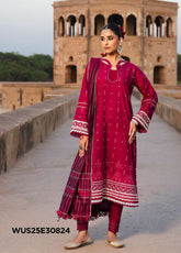Zellbury Embroidered Lawn Suits Unstitched 3 Piece - ZB25CL 30824