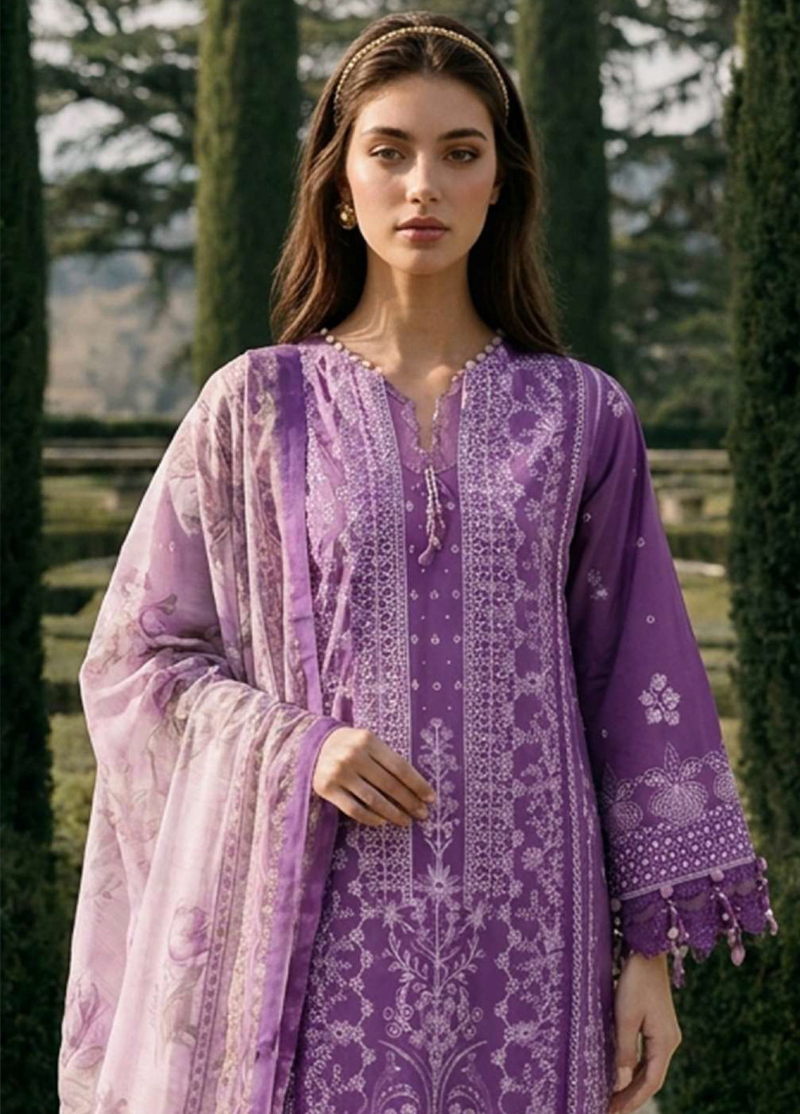Zellbury Chikankari Embroidered Cotton 3 Piece Unstitched Suit WUC26E34074 Zellbury Chikankari Embroidered Cotton 3 Piece Unstitched Suit WUC26E34074
