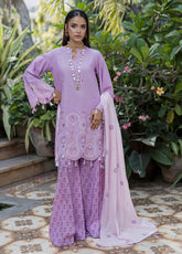 Zellbury Chikankari Embroidered Lawn 3 Piece Unstitched Suit WUC26E34052