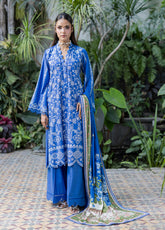 Zellbury Chikankari Embroidered Lawn 3 Piece Unstitched Suit WUS26E34079